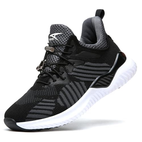 Image of Elaphurus Kids Mesh Running Shoes Casual Sneaker Trainers Athletic Shoes for Boys Girls, 6 Black, 3.5 UK