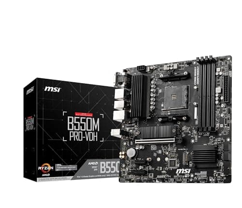 Image of MSI B550M PRO-VDH for AMD Ryzen 5000/4000G/3000 Series Processors Socket AM4 DDR4 PCIe 4.0 Micro-ATX Motherboard MB6468