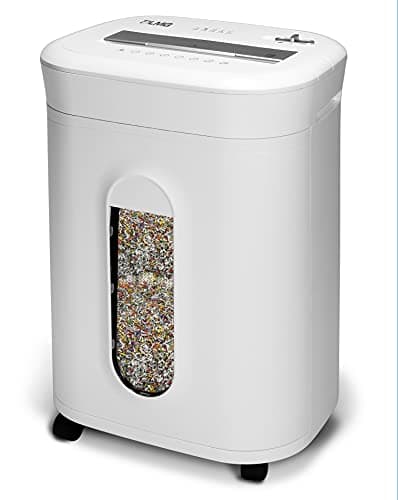 Image of Professional Shredder Security Level P5 for Sensitive Documents, 60 Minutes Continuous Operation, Staples, Paper Clips, Cross Cut, Particle Cut, Quiet, 2 x 12 mm Shredder, DSGVO