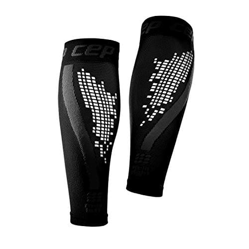 Image of CEP - NIGHTTECH CALF SLEEVE 2.0 for men | Reflective leg compression sleeves in black, size V