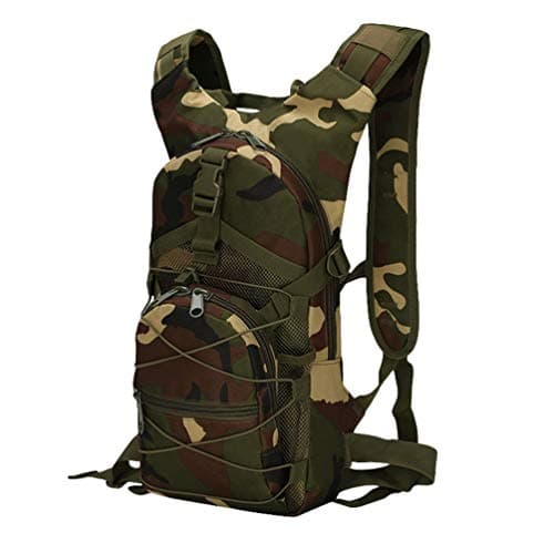 Image of Ketamyy Military Backpack Camouflage Bicycle Casual Waterproof Multi-Pocket Durable Travel Tactical Hiking Trekking Climbing Sports Small Backpack 15L Men Women Bag Army Day Pack Jungle Camouflage