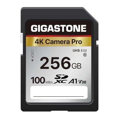 Image of Gigastone 256GB SDXC Memory Card 4K Pro Series Camera Transfer Speed Up to 100MB/s Compatible with Canon Nikon Sony Camcorder, A1 V30 UHS-I Class 10 for 4K UHD Video