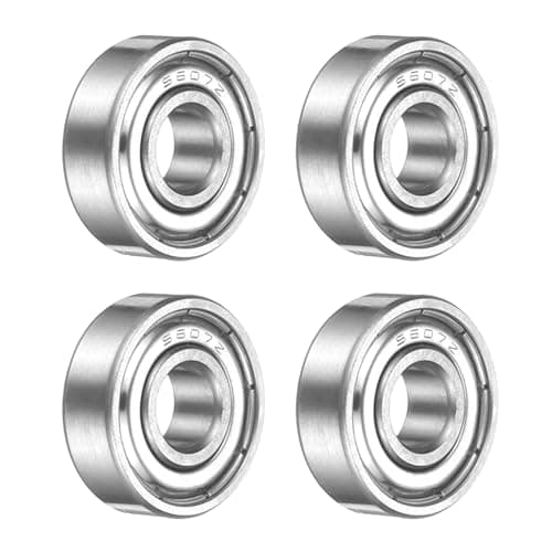 Image of sourcing map 4Pcs S607ZZ Deep Groove Ball Bearing, 7 x 19 x 6mm 440 Stainless Steel Double Shielded Ball Bearings for Printers, Skateboard, Mower, Electric Motor