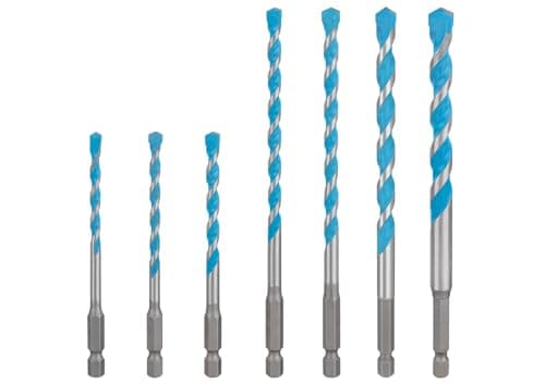 Image of Bosch 7X Expert HEX-9 Multi Construction Drill Bit Set (for Concrete, Soft Ceramic Tiles, Ø 5,0, 5,5, 6,0, 6,0, 7,0, 8,0, 10,0 mm, Professional Accessory Impact Drill/Driver, Drill Drivers)