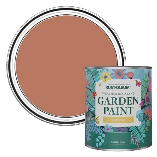 Image of Rust-Oleum Red Mould-Resistant Garden Paint in Matt Finish - Siena 750ml