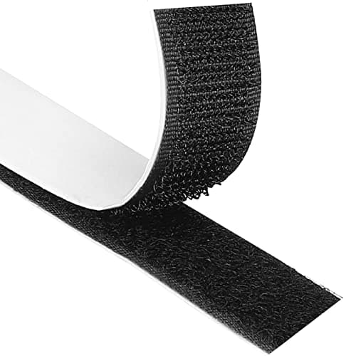 Image of Blooven Hook and Loop Strip Tape 8 Meter Self Adhesive Sticky Back Fastening Tape 20 mm Wide (20 mm x 8 m, Black)