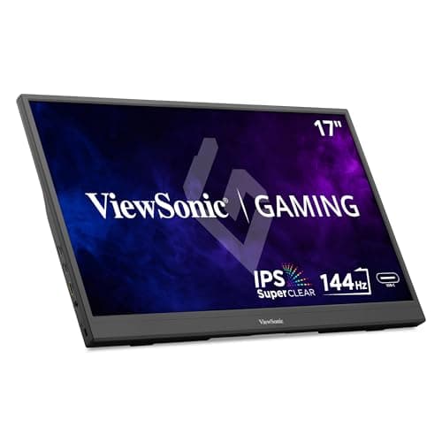 Image of ViewSonic VX1754 17" Portable Gaming Monitor (1920 x 1080), 144Hz, 6.5ms, SuperClear® IPS, mini HDMI, 2 USB type C, speakers