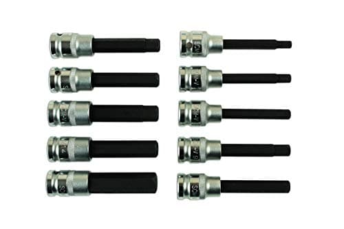 Image of Laser 7162 Long Hex Socket Bit Set 1/2"D 10pc
