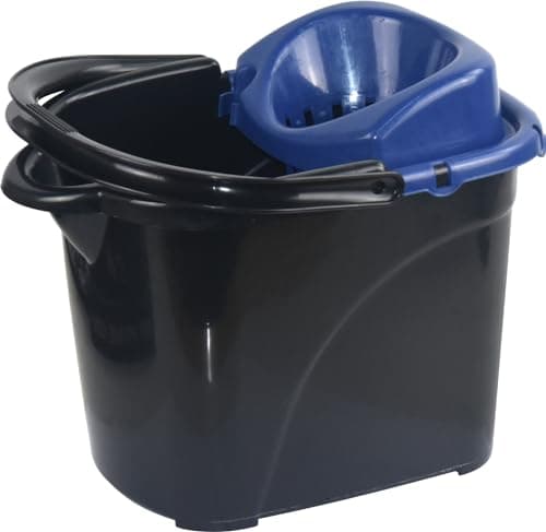 Image of Luxury Mop Bucket 15L with Wheels Floor Cleaning (Blue)