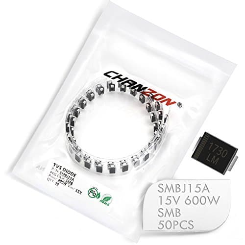 Image of (Pack of 50 Pieces) Chanzon SMD TVS Diodes SMBJ15A SMBJ15 600W 15V SMB (DO-214AA) Unidirectional Channel 600 Watt 15 Volt