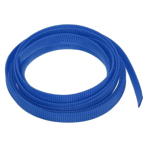 Image of sourcing map Expandable Sleeving,1/2-inch 10ft Cable Sleeve, Blue