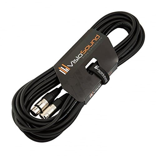 Image of VisioSound Male to Female XLR Mic Lead/Balanced Microphone/Mic Patch Cable / 7 Colours 10m Black