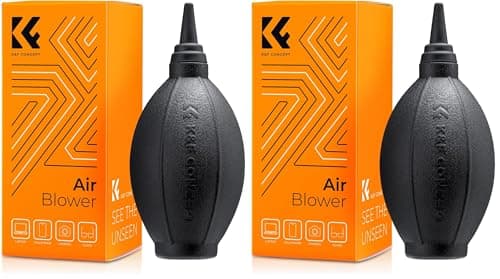 Image of K&F CONCEPT Air Blower, Dust Cleaner, Dust Blower, Lens Blower, Air Blaster for Digital, DSLR, SLR Cameras, Camera Lenses and Sensitive Electronics, Clean Duster, Lens Cleaner - Black (Pack of 2)