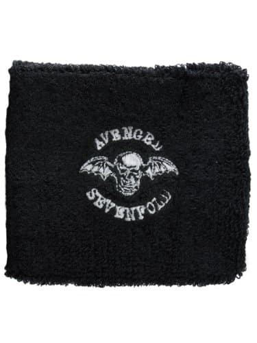 Image of Razamataz Avenged Sevenfold Death Bat Unisex Embroidered Black Wrist Sweatband
