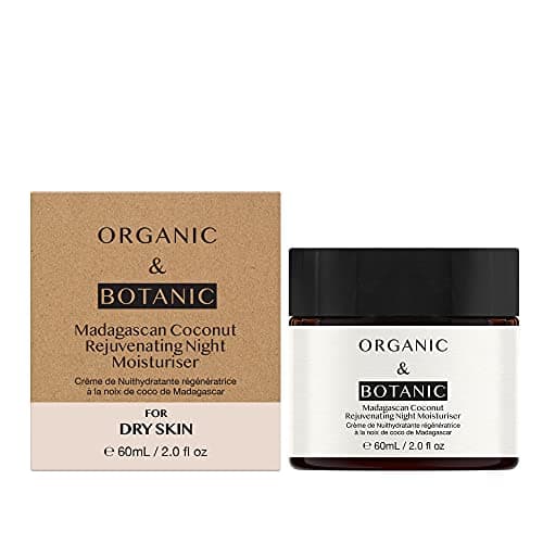 Image of Organic & Botanic Madagascan Coconut Night Face Cream to Deeply Hydrate and Nourish with Vitamin C – Restores Smooth, Supple and Radiant Skin – Vegan Skincare – 60ml