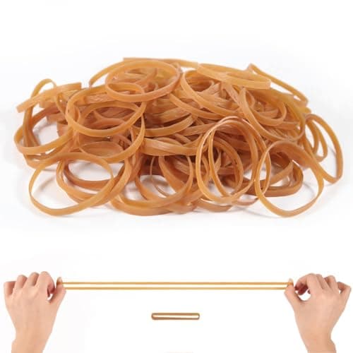 Image of Elastic Bands Heavy Duty 100Pcs Thick Rubber Bands(100mm*5mm) Natural Strong Elastic Bands Wide Rubber Band Stationary Stretchable Bands for Home School Office