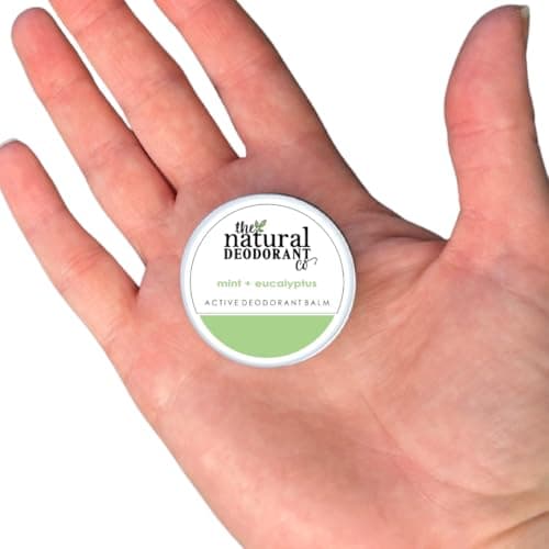 Image of The Natural Deodorant Co. Mini/Sample Size 10g, Mint & Eucalyptus Active Deo Balm, Lasts 10 Days, Effective Protection