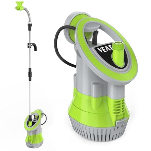 Image of VEATON 350W Submersible Water Pump, 4000L/H Rain Barrel Pump with 8m Cable, Auto/Manual Modes, Drainage Water for Water Tank Pond Pool Cellar and Hot Tub