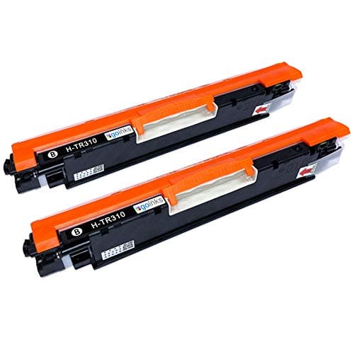 Image of Go Inks 2 Black Laser Toner Cartridges to replace HP CE310A (126A) Compatible/non-OEM for use with HP Colour LaserJet, Laserjet Pro & TopShot Laserjet Printers