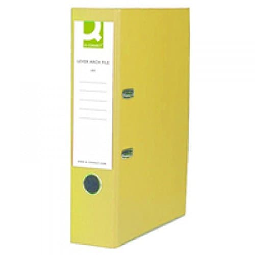 Image of Q-Connect Lever Arch File Paperbacked A4 Yellow (10 Pack)