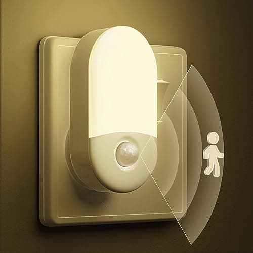 Image of LOHAS-LED Motion Sensor Night Light Plug into Wall, 1 Pack, Motion Sensor Lights Indoor, Warm White 3000K, Plug in Night Light Movement Sensor Light Indoor for Bathroom Stairway Hallway Kids Elderly