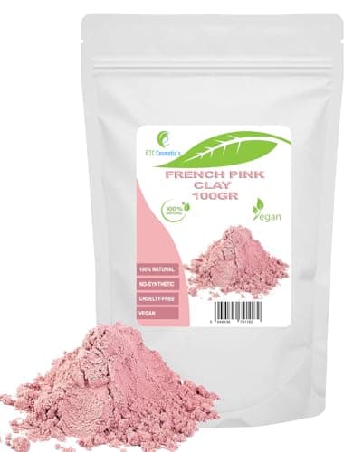 Image of French pink clay - 100 gr - DIY Face Masks, Body Mask, Hair Mask, Soft Peels and Scrubs, Soap Making, Anti-Ageing & Skin firming, Natural And Chemical Free