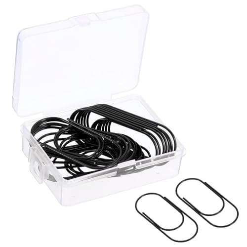 Image of TA-VIGOR 20Pcs Large Paper Clip, 50mm Giant Paper Clips, Wide Rust-Proof Strong Durable Bulk Bookmarks with Box for Office Supplies Document Organization Binder Bookmarks Planner,