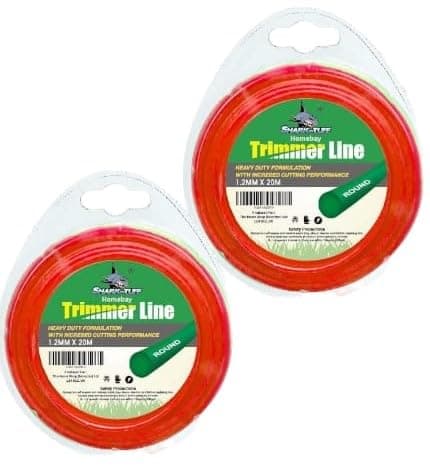 Image of Shark-Tuff® Universal Strimmer Wire 20m | 1.2mm 1.6mm 2mm Garden Grass Trimmer Line Nylon Strimmer Cord… (Pack of 2 (1.2mm x 20m))