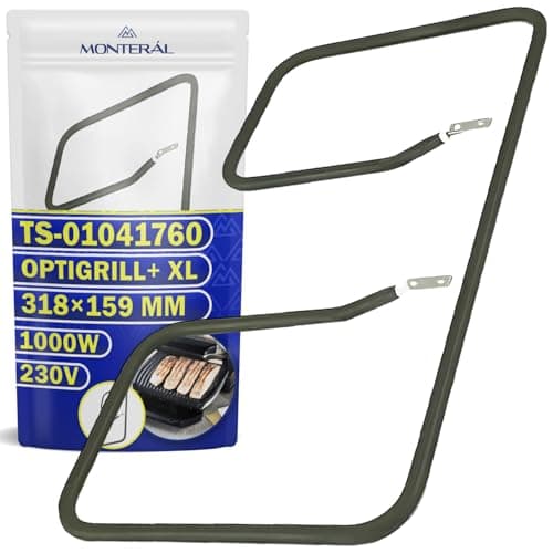 Image of MONTERAL Bottom Heating Element for Contact Grill Electric 1000W 230V 318x159 mm with the Original Code TS-01041760 for Tefal OptiGrill+ XL - Warranty 10 Years