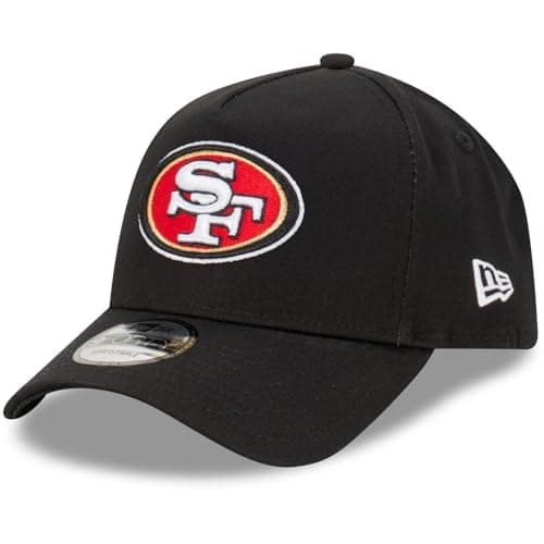 Image of New Era San Francisco 49ers NFL Evergreen Black 9Forty Adjustable A-Frame Cap