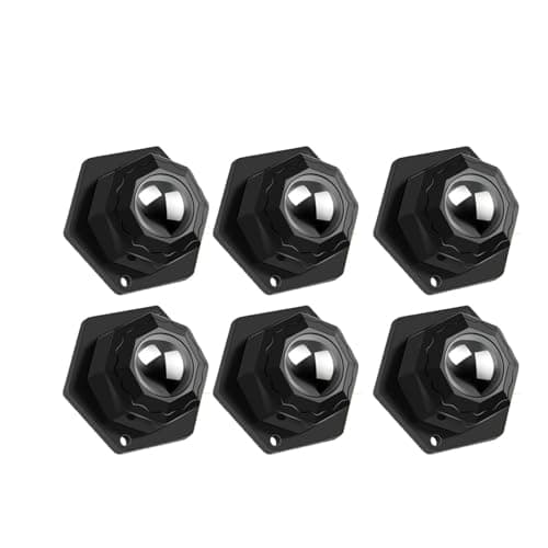 Image of Small Swivel Casters – Universal Replacement Wheels for Light Storage Units & Cabinets(Style 02- Black,8pcs)