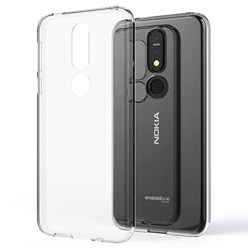 Image of NALIA Transparent Silicone Case for Nokia 7.1 (2018) - Anti-Yellow & Non-Slip - GLAZE (Crystal Clear Phone Cover, Slim & Shockproof) - German Brand