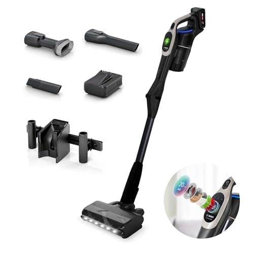 Image of Bosch Unlimited 10 BBS1041GGB Cordless Vacuum Cleaner with 80-Minute Runtime and Innovative MicroClean Technology Including Sensor and TFT Display, Greige