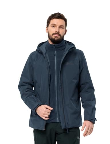 Image of Jack Wolfskin Taubenberg 3In1 Men's Jacket, Night Blue, S