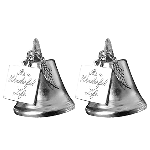 Image of 2 Pcs It's A Wonderful Life Ornaments Memorial Angel Wing Ornaments Tree Hanging Decors for Home Decor Pendant Tree Decorations