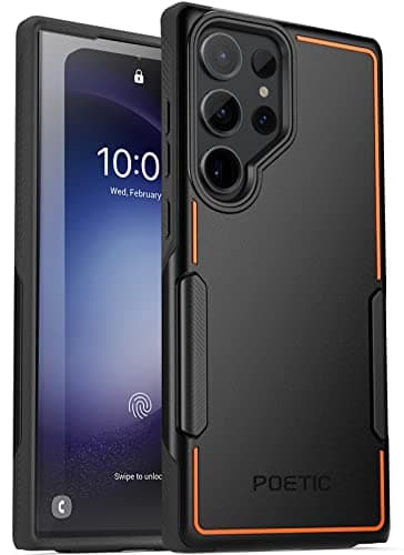 Image of Poetic Neon Series Case Designed for Samsung Galaxy S23 Ultra 5G 6.8 inch, Dual Layer Heavy Duty Tough Rugged Lightweight Slim Shockproof Protective Case 2023 New Cover for Galaxy S23 Ultra 5G, Black