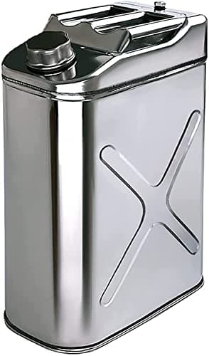 Image of Gasoline Container Fuel Can 5,10,15,20 Liters 304 Stainless Steel Fuel Jerry Can Holder Storage For Petrol Diesel Oil Liquid Container (Size : 5L)