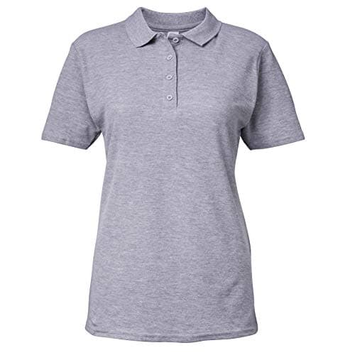 Image of Gildan 64800L Ladies Softstyle Double Pique Polo Shirt, Sport Grey, Medium
