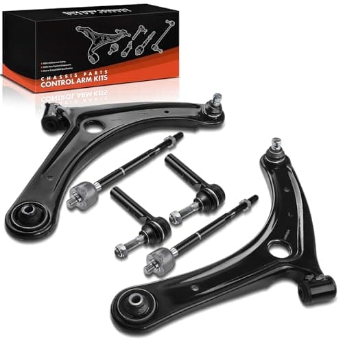 Image of Frankberg 2 x Suspension Arm + 4 x Tie Rod End Front Lower Compatible with Caliber Compass MK49 Patriot MK74 Replace# 5105040AA