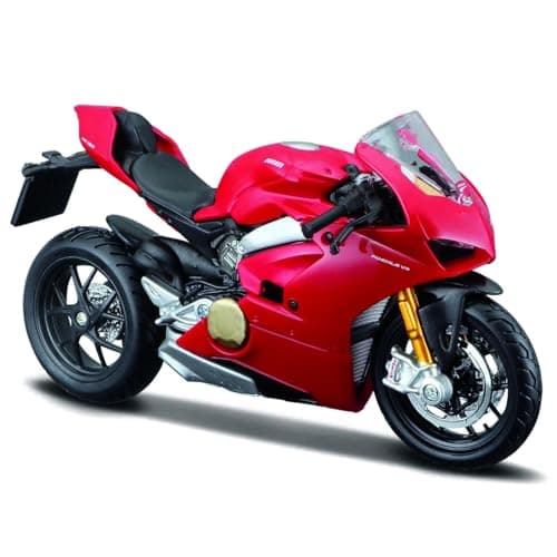 Image of Bburago - Ducati Panigale V4, 1:18 Scale Diecast Motorcycle, Detailed Replica of the Italian Superbike, Official Model with Free Wheels, Ducati Licence, Recommended Age 3+ Years