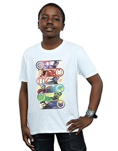 Image of Marvel Boys Avengers Endgame Original Heroes T-Shirt White 9-11 Years
