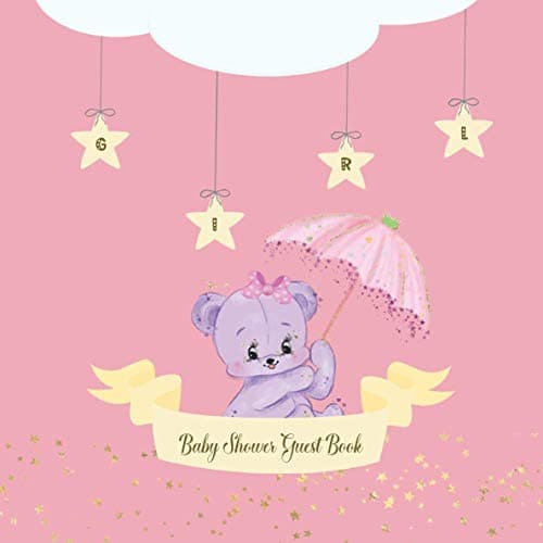Image of Baby Shower Guest Book: Welcome Baby Girl Star Theme Sign-in Guest Book with Bonus Gift Logs & Photo Keepsakes (Pregnancy Gifts)