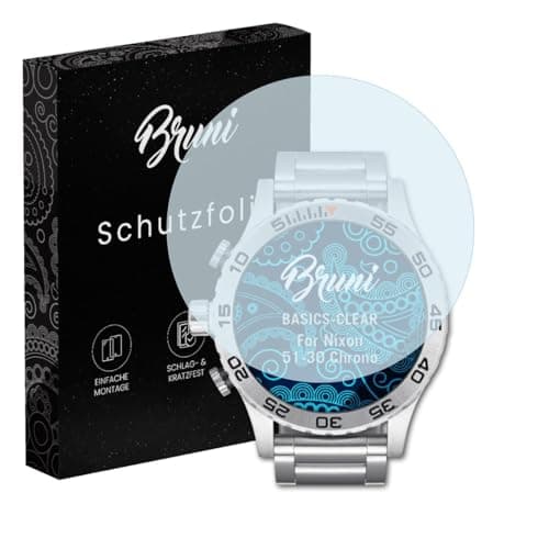 Image of Bruni Screen Protector compatible with Nixon 51-30 Chrono Protector Film, crystal clear Protective Film (2X)