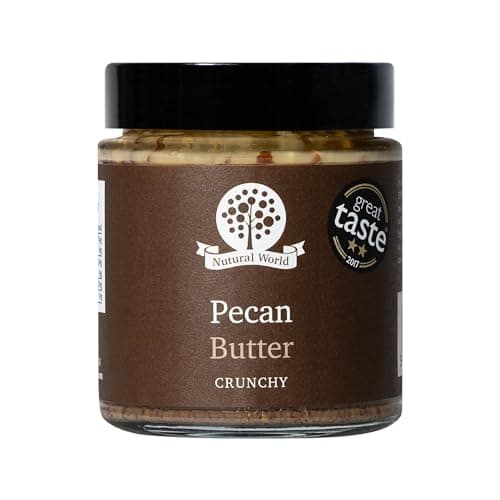 Image of Nutural World - Crunchy Pecan Nut Butter (170g) Great Taste Award winner - Pure 100% single ingredient