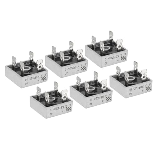 Image of PATIKIL KBPC20-10 Rectifier Diode, 6 Pcs Bridge Rectifier 20A 1000V Electronic Silicon Diodes for Converting AC Power to DC Power, White