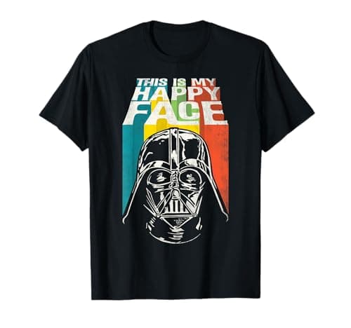 Image of Star Wars Darth Vader This is My Happy Face Funny T-Shirt