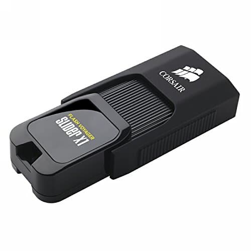 Image of Corsair (CMFSL3X1-32GB) Flash Voyager Slider X1 32GB USB 3.0 Capless Sliding Flash Drive, Black