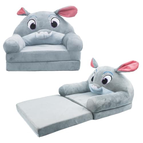Image of Kids Sofa Bed Foldable & Convertible 2-in-1 Toddler Sofa Chair & Lounger Removable Washable Cover Kids Couch Sofas Suitable for Living Room Bedroom, Children's Day and Birthday Gift for Girls Boys