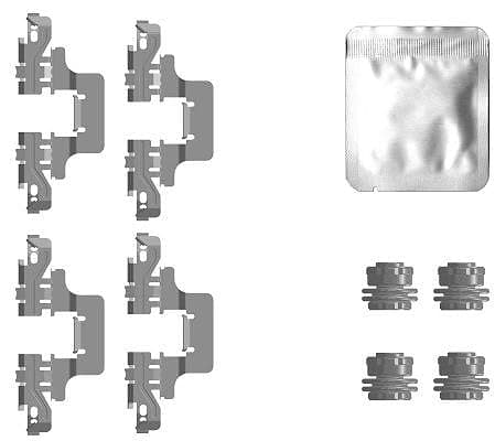 Image of HELLA 8DZ 355 207-211 Accessory Kit, disc brake pad - Brake System: TRW
