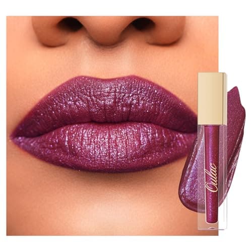 Image of Oulac Purple Matte Lipstick for Women, Glitter Liquid Lip Stick with Sequin Long Lasting Lip Stain, High Impact Lipcolor, Waterproof Lightweight Soft, Vegan & Cruelty-Free MS05